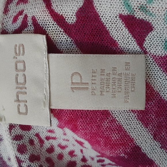 Chicos Medallion Ruched-Sleeve Cardigan with Bonus Scarf 1P - Picture 11 of 14